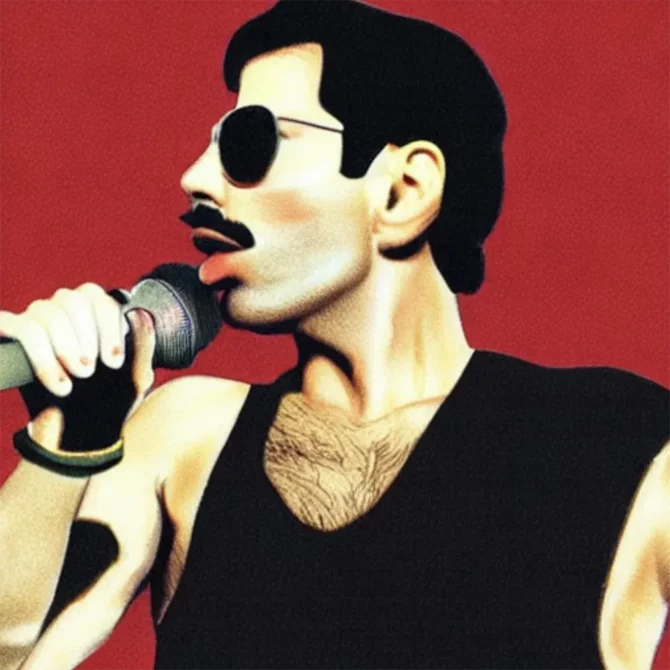 Freddie Mercury in the style of Anonymous    161